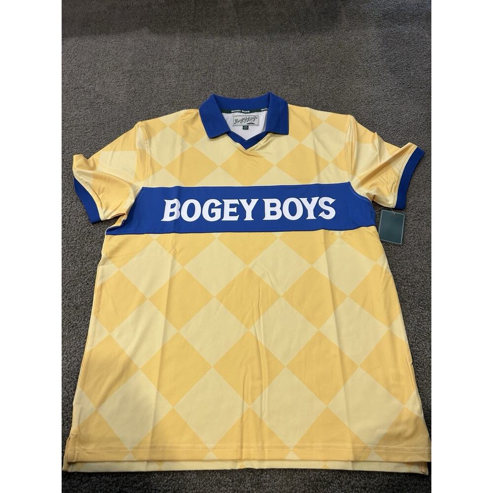 Bogey Boys Essential Athletic Polo Lavender Mens Size Large